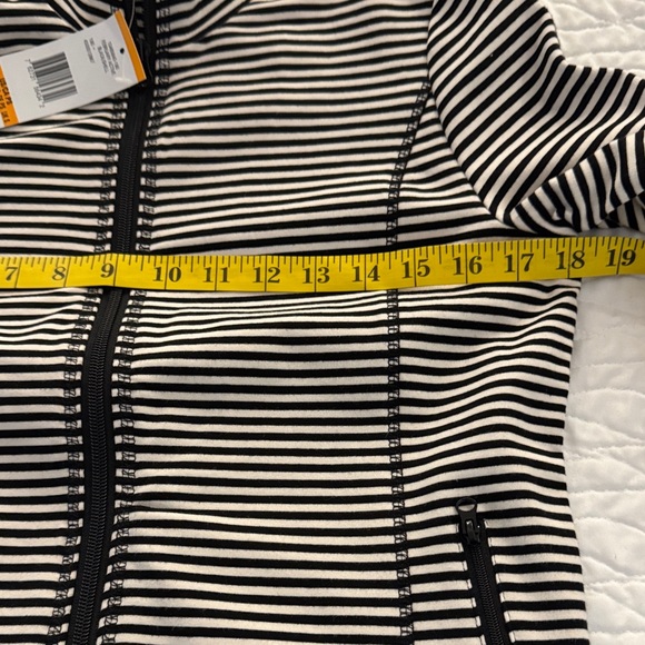 Jones New York Navy and White Striped Utility Jacket - Picture 6 of 7